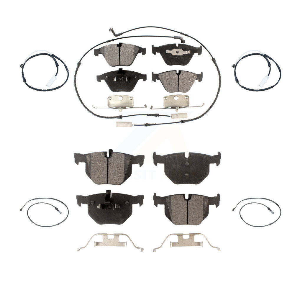 Front Rear Ceramic Disc Brake Pads And Extra Wear Sensors Kit For BMW 335i xDrive KTW-101448