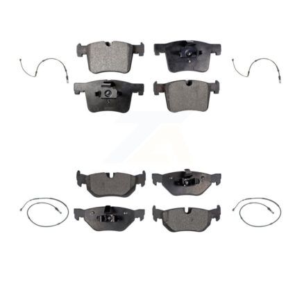 Front Rear Ceramic Disc Brake Pads And Wear Sensors Kit For 2012 BMW 320i 2.0L KTW-101457