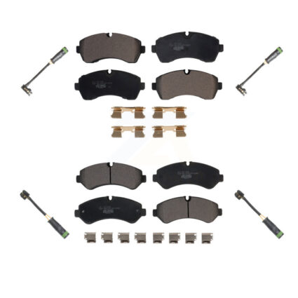 Front Rear Ceramic Disc Brake Pads And Wear Sensors Kit For Freightliner Sprinter 4500 KTW-101465