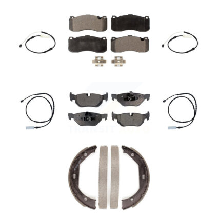 Front Rear Ceramic Disc Brake Pads And Wear Sensors Kit (7Pc) For BMW 328i KTW-101468