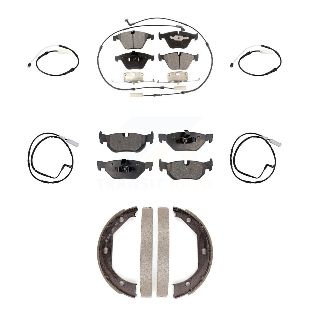 Front Rear Ceramic Disc Brake Pads And Extra Wear Sensors Kit (7Pc) For BMW 328i KTW-101475