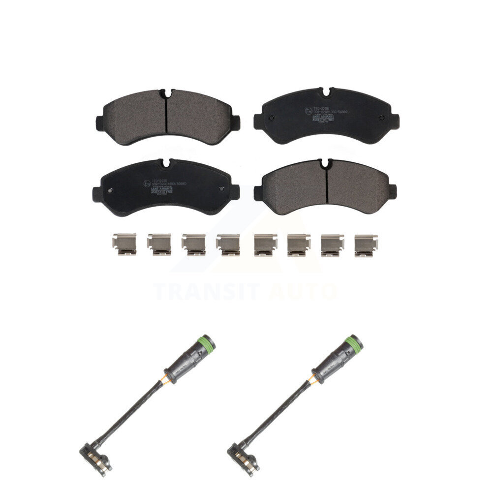 Rear Ceramic Disc Brake Pads And Wear Sensors Kit For Freightliner Sprinter 3500 KTW-101514
