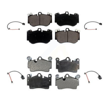 Front Rear Ceramic Disc Brake Pads And Wear Sensors Kit For Porsche Cayenne KTW-101520