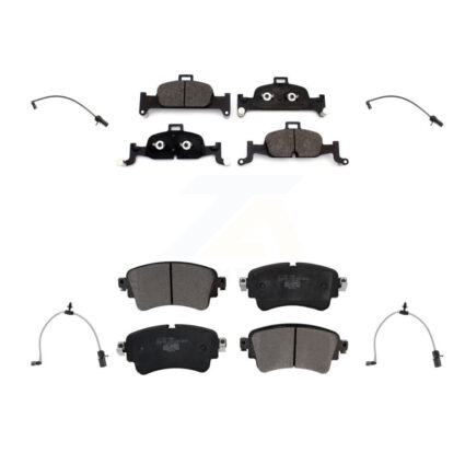 Front Rear Ceramic Disc Brake Pads And Wear Sensors Kit For Audi A6 Quattro 2.0L KTW-101530