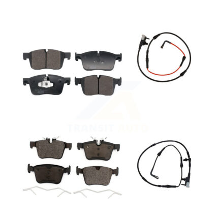 Front Rear Ceramic Disc Brake Pads And Wear Sensors Kit For Jaguar XE KTW-101540