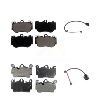 Front Rear Ceramic Disc Brake Pads And Wear Sensors Kit For Porsche Cayenne KTW-101543