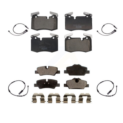 Front Rear Ceramic Brake Pads Wear Sensor Kit For Mini Cooper John Works with 2.0L KTW-101605