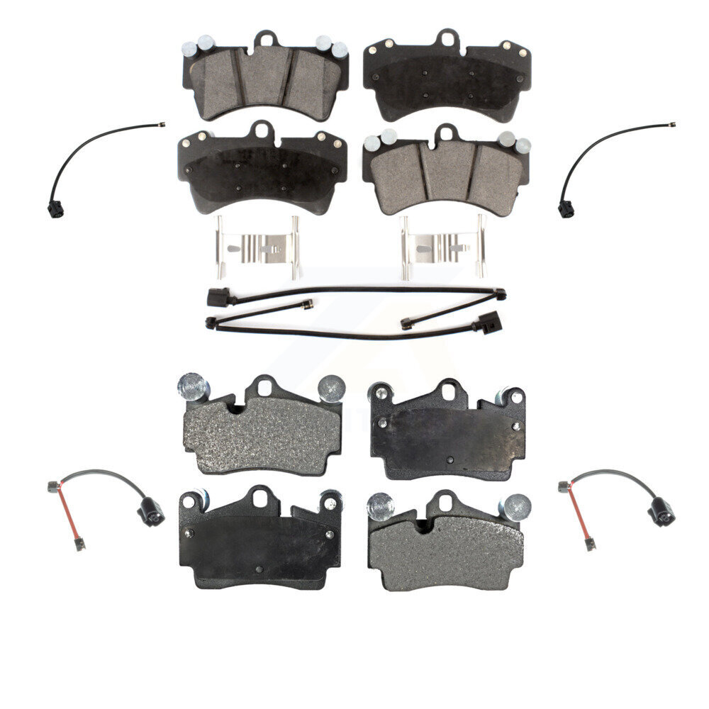 Front Rear Ceramic Disc Brake Pads And Extra Wear Sensors Kit For Audi Q7 KTW-101610