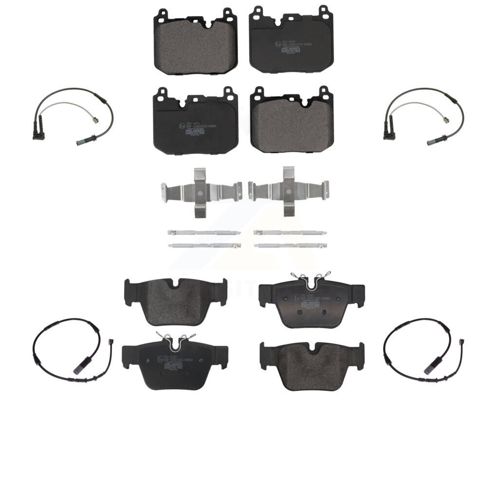 Front Rear Ceramic Disc Brake Pads And Wear Sensors Kit For 2019-2020 BMW X2 M35i KTW-101618