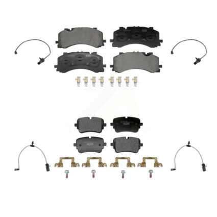 Front Rear Ceramic Disc Brake Pads And Wear Sensors Kit For Audi S6 KTW-101623