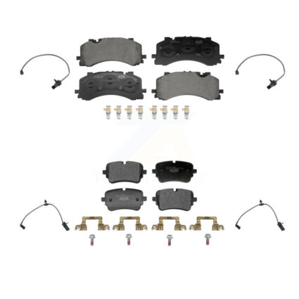 Front Rear Ceramic Disc Brake Pads And Wear Sensors Kit For Audi A8 Quattro L with 4.0L KTW-101624