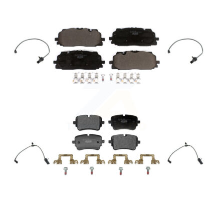 Front Rear Ceramic Disc Brake Pads And Wear Sensors Kit For Audi Q7 Q8 A8 Quattro KTW-101626
