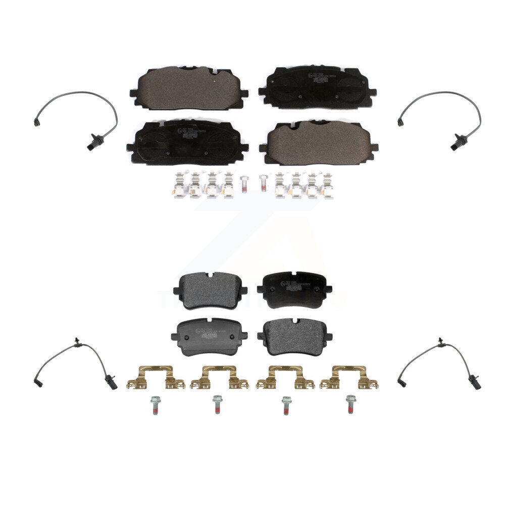 Front Rear Ceramic Disc Brake Pads And Wear Sensors Kit For Audi Q7 Q8 A8 Quattro KTW-101626