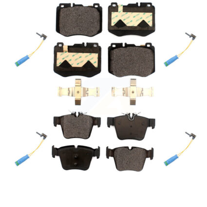 Front Rear Ceramic Disc Brake Pads And Wear Sensors Kit For Mercedes-Benz GLC300 KTW-101634