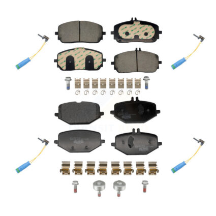 Front Rear Ceramic Disc Brake Pads And Wear Sensors Kit For Mercedes-Benz GLE350 G550 KTW-101636