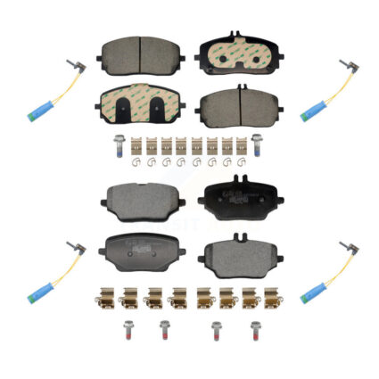 Front Rear Ceramic Disc Brake Pads And Wear Sensors Kit For Mercedes-Benz GLE350 KTW-101638