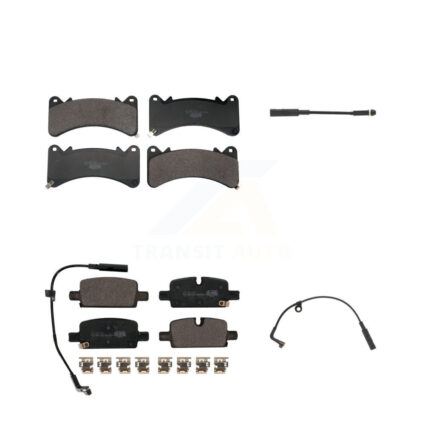 Front Rear Ceramic Brake Pads Extra Wear Sensor Kit For GMC Sierra 1500 Chevrolet Limited KTW-101641