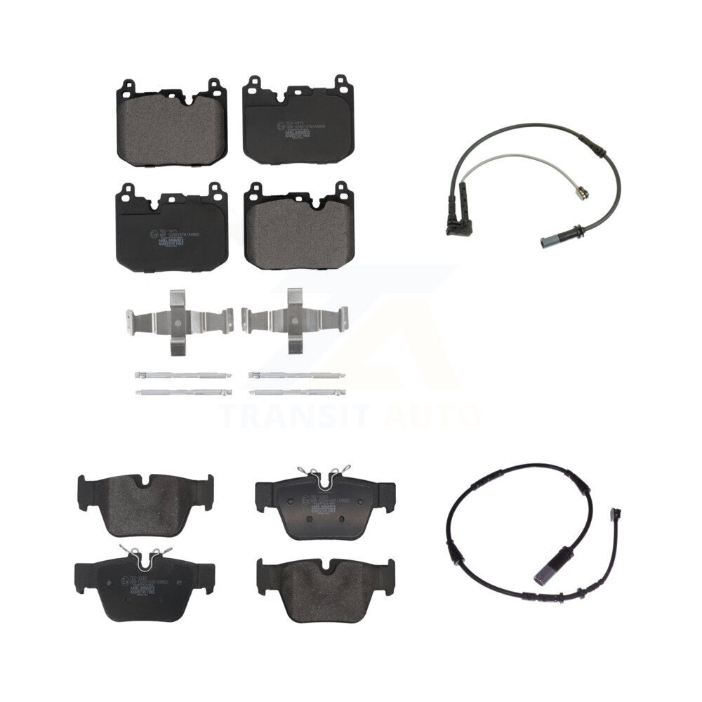 Front Rear Ceramic Disc Brake Pads And Wear Sensors Kit For 2019-2020 BMW X2 M35i KTW-101643