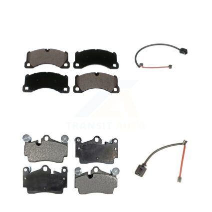 Front Rear Ceramic Disc Brake Pads And Wear Sensors Kit For Porsche Cayenne KTW-101647