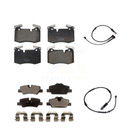 Front Rear Ceramic Brake Pads Wear Sensor Kit For Mini Cooper John Works with 2.0L KTW-101648
