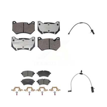 Front Rear Ceramic Disc Brake Pads And Wear Sensors Kit For 2021 Audi Q5 2.0L KTW-101656