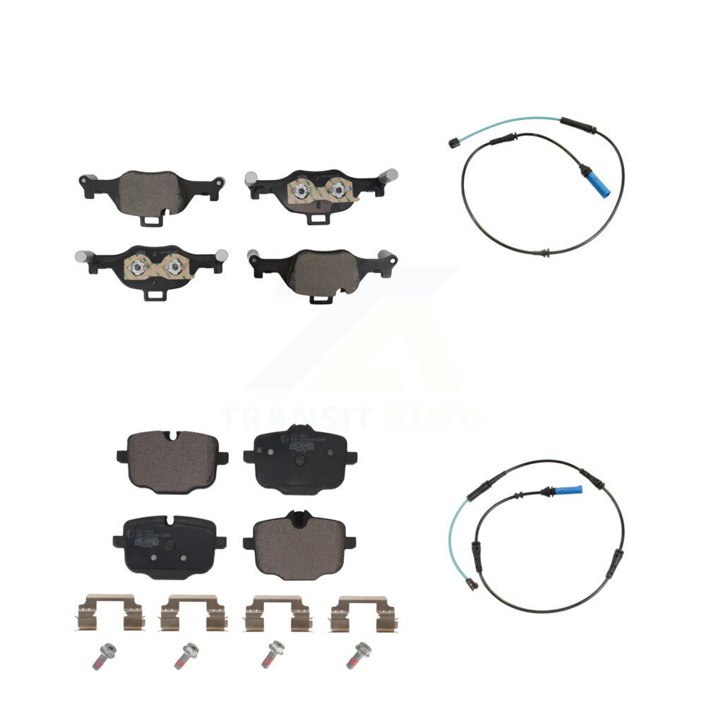 Front Rear Ceramic Disc Brake Pads And Wear Sensors Kit For BMW 540i xDrive 530e 540d KTW-101657