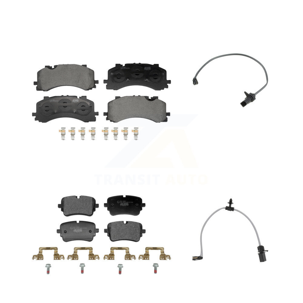 Front Rear Ceramic Disc Brake Pads And Wear Sensors Kit For Audi S6 KTW-101666