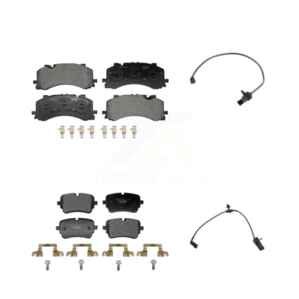 Front Rear Ceramic Disc Brake Pads And Wear Sensors Kit For Audi A8 Quattro L with 4.0L KTW-101667