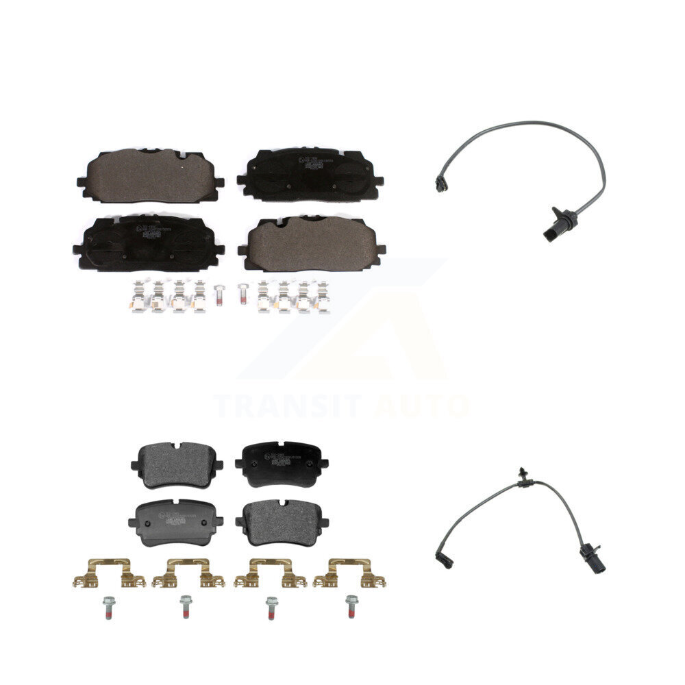 Front Rear Ceramic Disc Brake Pads And Wear Sensors Kit For Audi Q7 Q8 A8 Quattro KTW-101668