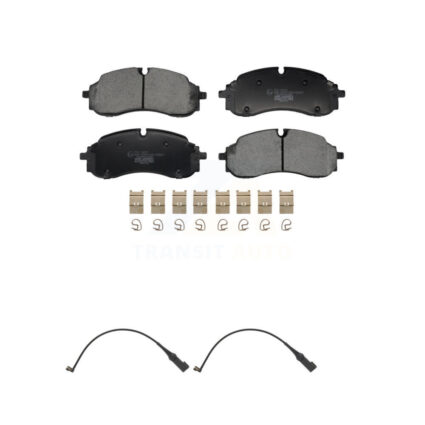 Front Ceramic Brake Pads & Wear Sensor Kit For 2022-2023 Ford E-Transit With 5 Lug Wheels KTW-101687