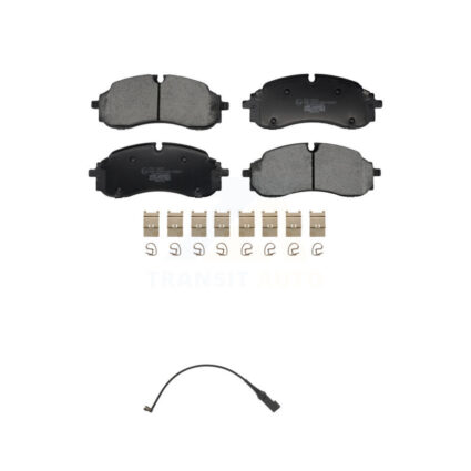 Front Ceramic Brake Pads & Wear Sensor Kit For 2022-2023 Ford E-Transit With 5 Lug Wheels KTW-101705