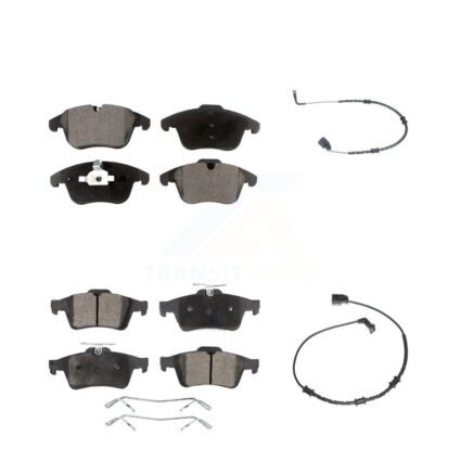 Front Rear Ceramic Disc Brake Pads And Wear Sensors Kit For Jaguar XF KTW-101755