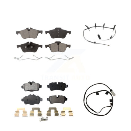 Front Rear Ceramic Disc Brake Pads And Wear Sensors Kit For Mini Cooper KTW-101766
