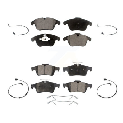Front Rear Ceramic Disc Brake Pads And Wear Sensors Kit For Jaguar XF KTW-101770