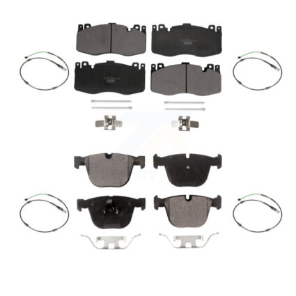 Front Rear Ceramic Disc Brake Pads And Wear Sensors Kit For 2015-2016 BMW X5 M with 4.4L KTW-101772