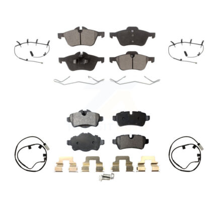 Front Rear Ceramic Disc Brake Pads And Wear Sensors Kit For Mini Cooper KTW-101778