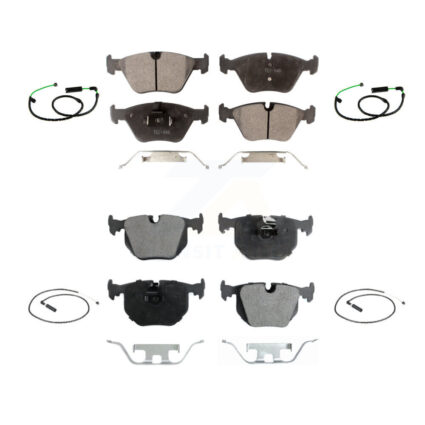 Front Rear Ceramic Disc Brake Pads And Wear Sensors Kit For BMW X3 3.0L KTW-101781