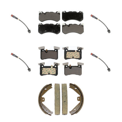 Front Rear Ceramic Disc Brake Pads And Wear Sensors Kit (7Pc) For Mercedes-Benz C63 AMG KTW-101812