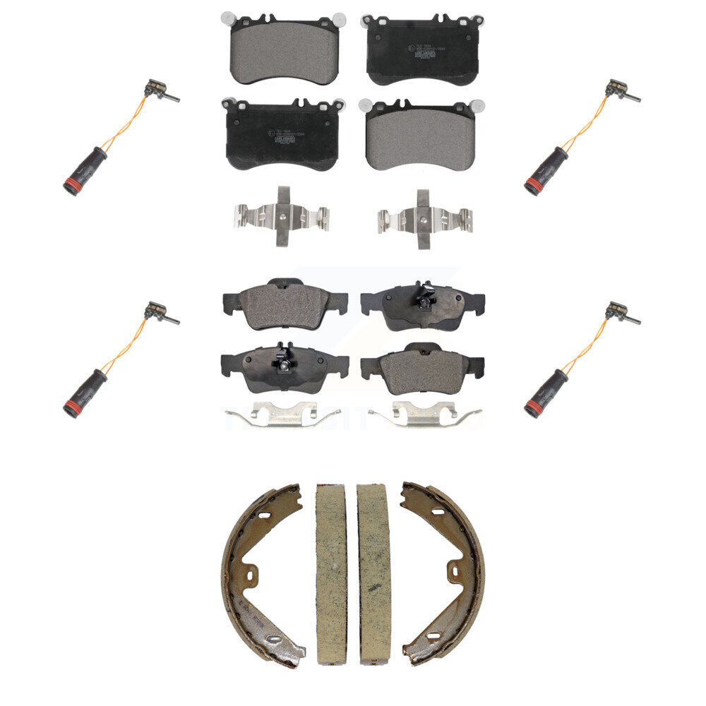 Front Rear Ceramic Disc Brake Pad And Wear Sensor Kit (7Pc) For Mercedes-Benz CLS550 E550 KTW-101815
