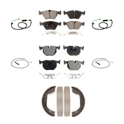 Front Rear Ceramic Disc Brake Pads And Wear Sensors Kit (7Pc) For BMW X3 3.0L KTW-101821