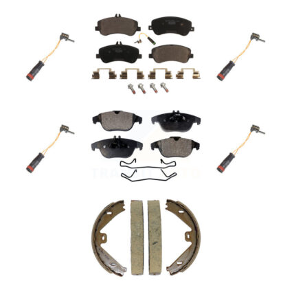 Front Rear Ceramic Brake Pads Extra Wear Sensor Kit (7Pc) For Mercedes-Benz GLK350 GLK250 KTW-101823