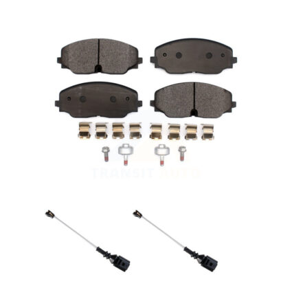 Front Ceramic Disc Brake Pads And Wear Sensors Kit For Volkswagen Atlas Cross Sport KTW-101831