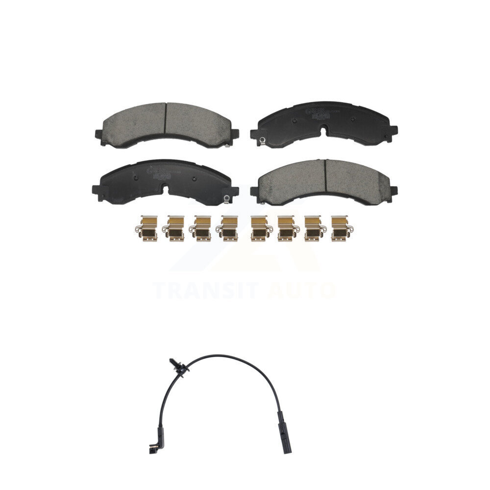 Rear Ceramic Brake Pads & Wear Sensor Kit For GMC Chevrolet Sierra 2500 HD Silverado 3500 KTW-101839