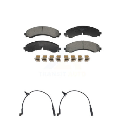Rear Ceramic Brake Pads & Wear Sensor Kit For GMC Chevrolet Sierra 2500 HD Silverado 3500 KTW-101846