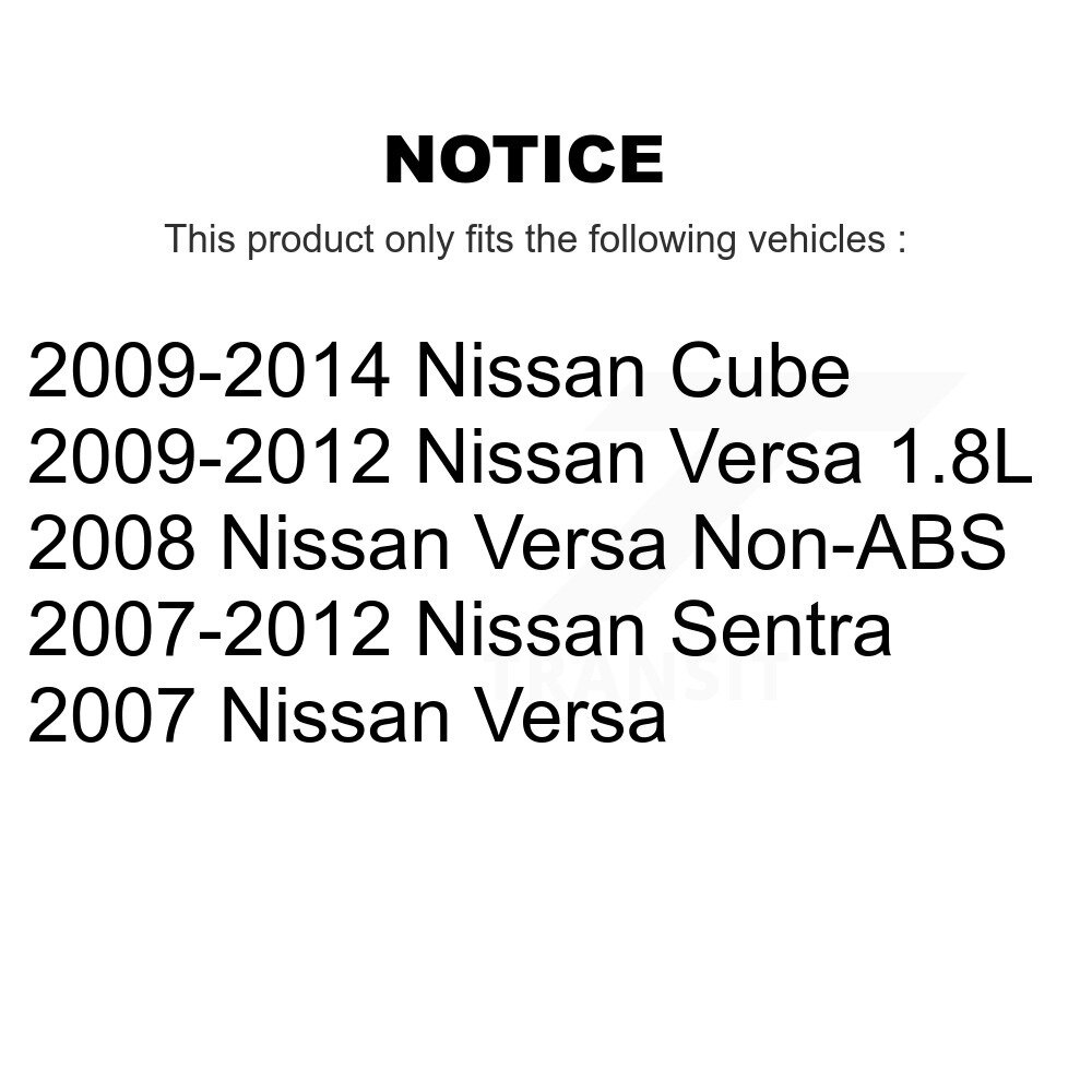 Rear Drum Brake Wheel Cylinder Pair For Nissan Versa Sentra Cube K14-100047 - Image 2