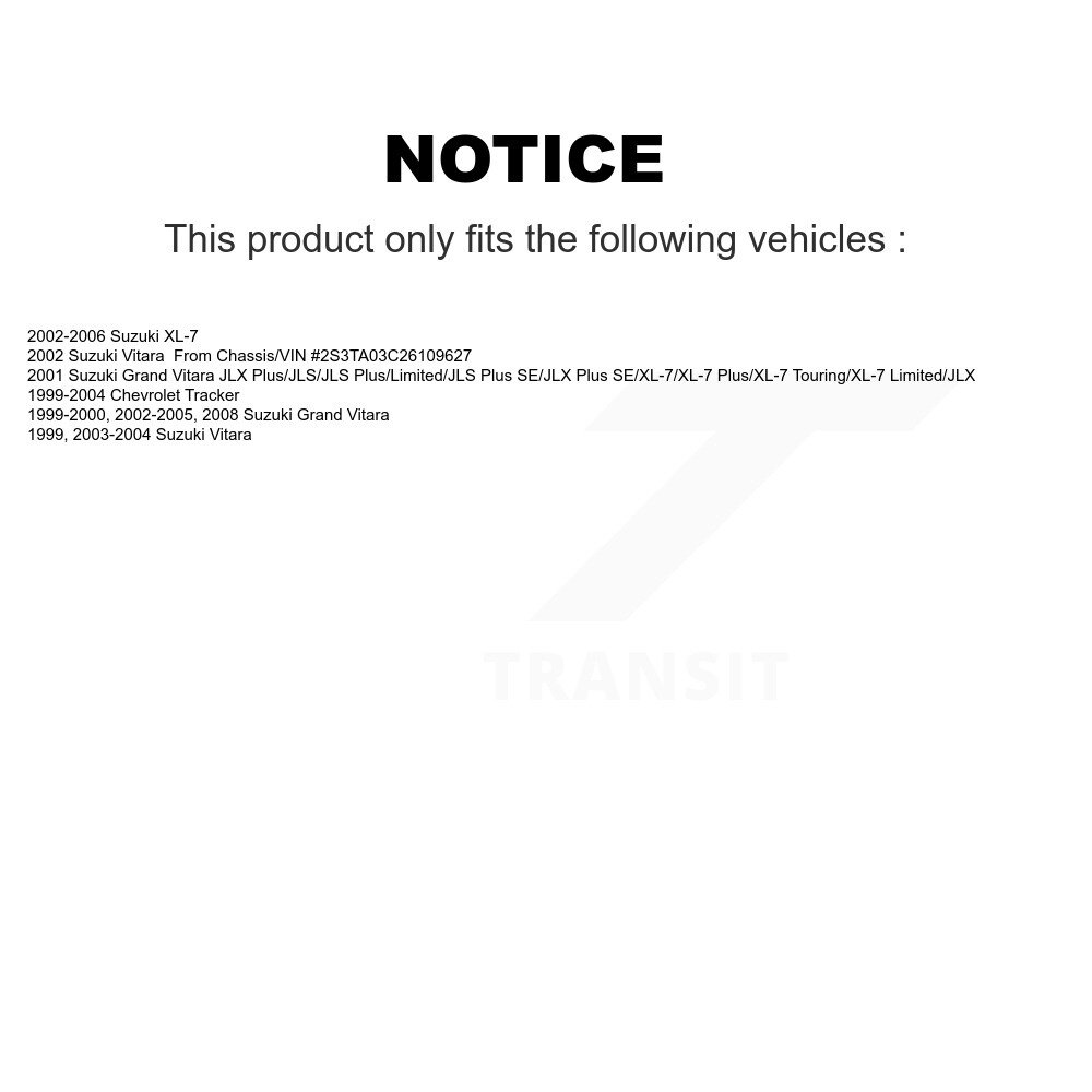 Rear Drum Brake Wheel Cylinder Kit For Suzuki Chevrolet Tracker Grand Vitara XL-7 K14-100089 - Image 2