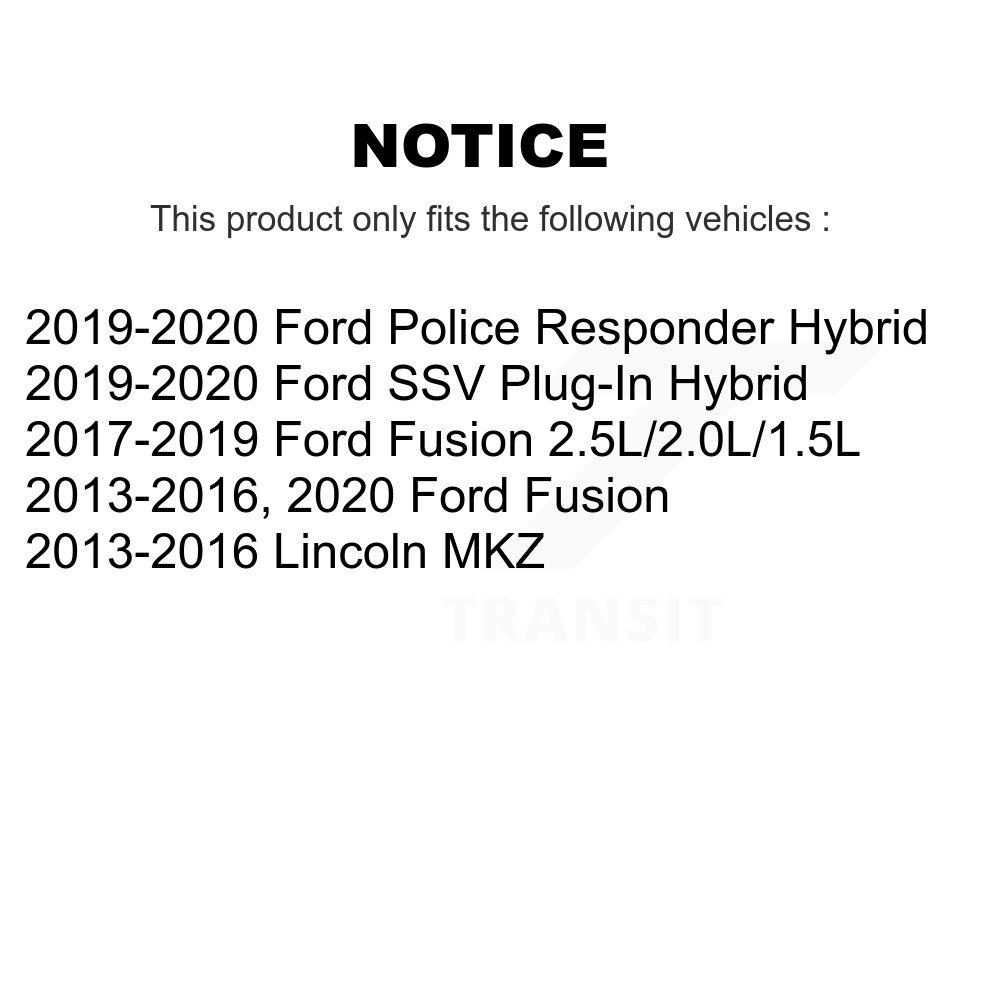 Front Wheel Bearing Hub Assembly Pair For Ford Fusion Lincoln MKZ Police Responder Hybrid K70-100242 - Image 2