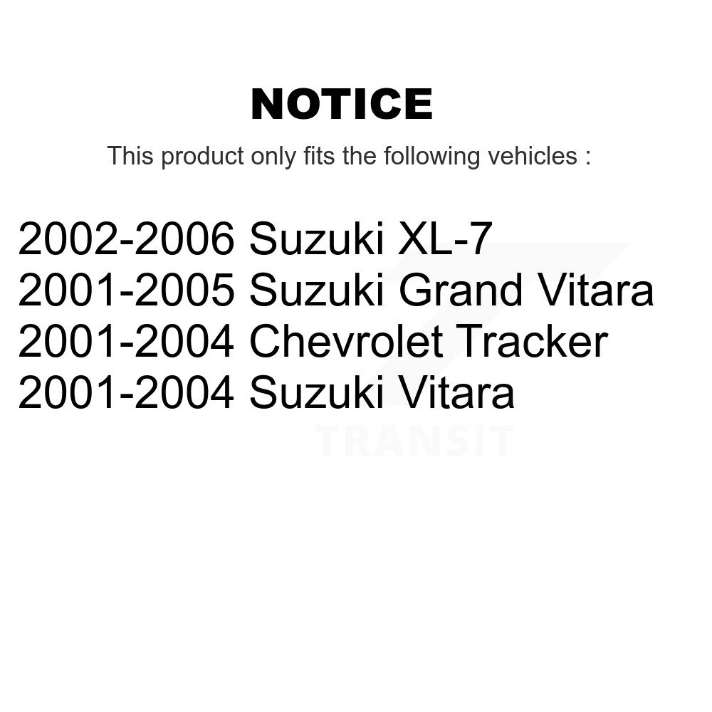 Front Wheel Bearing And Hub Assembly Pair For Chevrolet Tracker Suzuki Grand Vitara XL-7 K70-100277 - Image 2