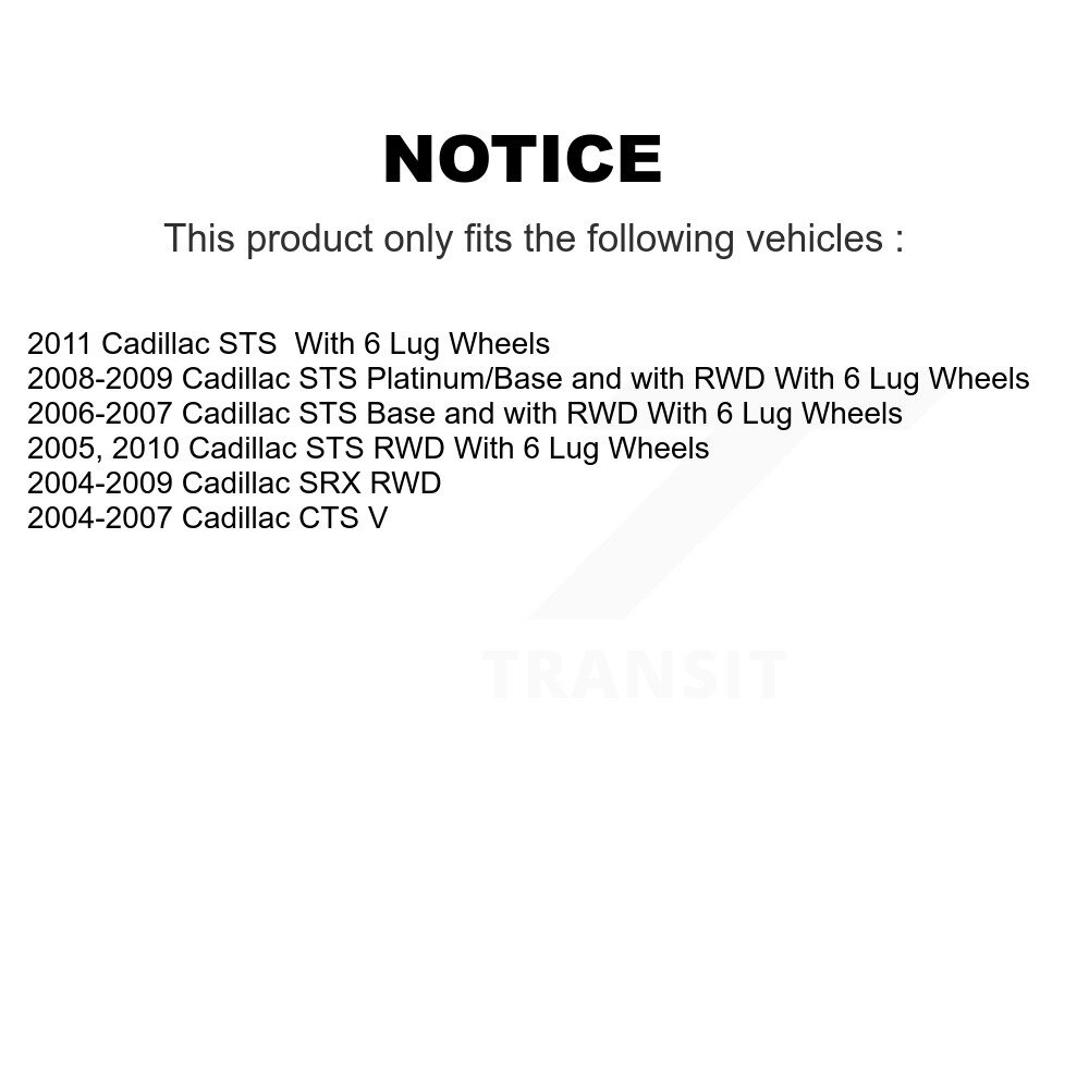 Front Wheel Bearing And Hub Assembly Pair For Cadillac CTS SRX STS K70-100279 - Image 2