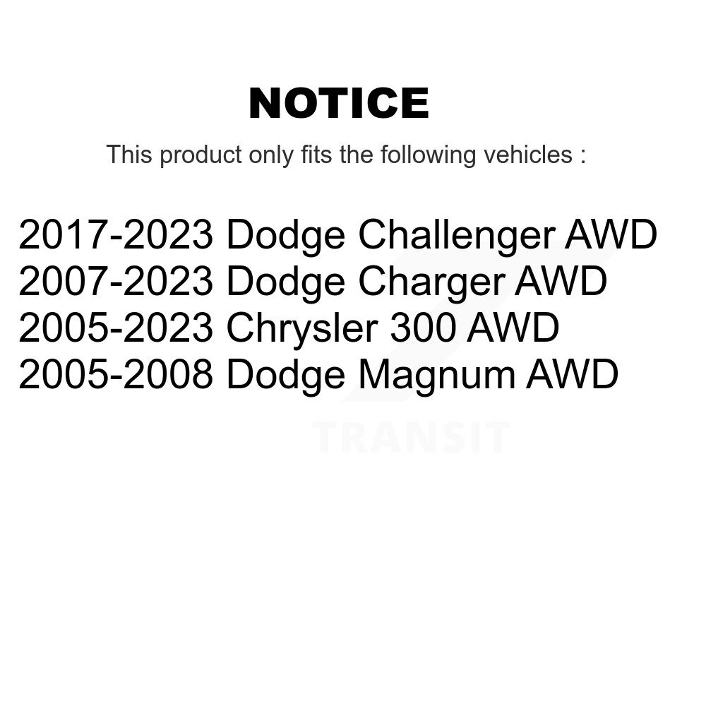 Front Wheel Bearing & Hub Assembly Pair For Dodge Chrysler 300 Charger Challenger Magnum K70-100297 - Image 2